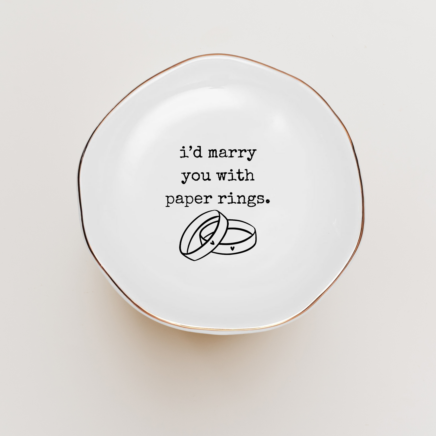 I’d Marry You with Paper Ring, Ring Dish