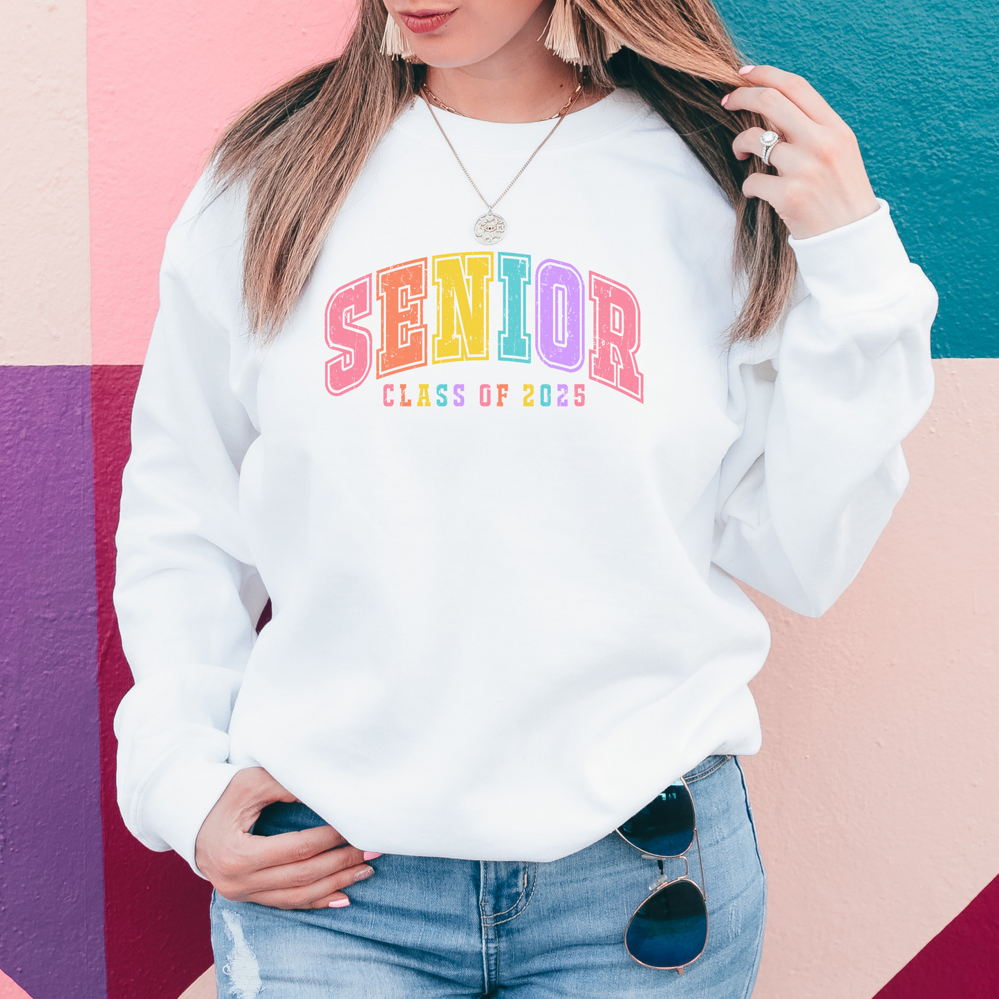 Senior 2025 Graphic Crewneck Sweatshirt