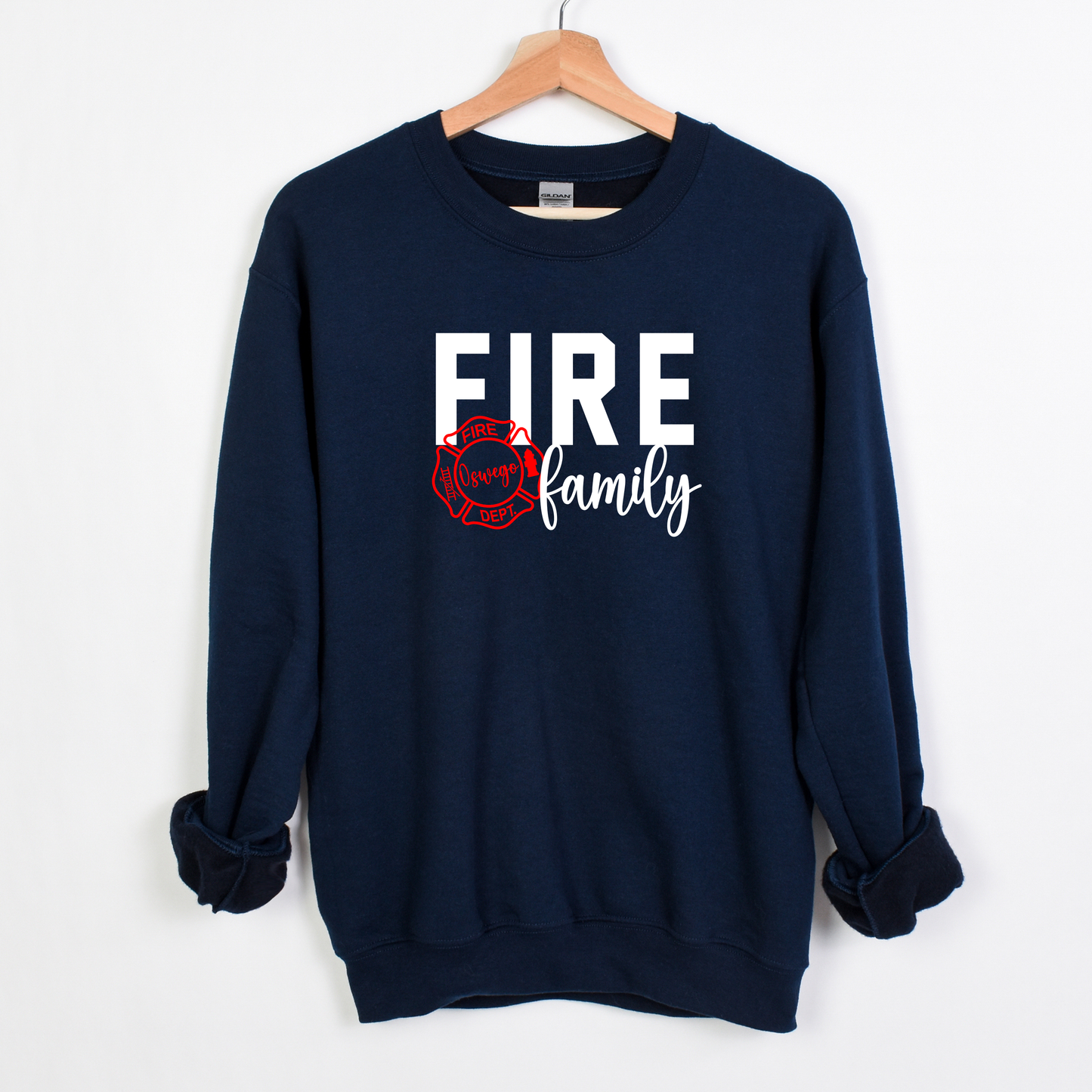 Fire Family- Oswego Adult Crewneck Sweatshirt