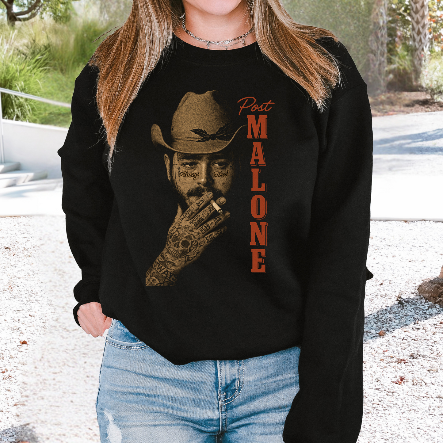 Post Malone Inspired Graphic Crewneck