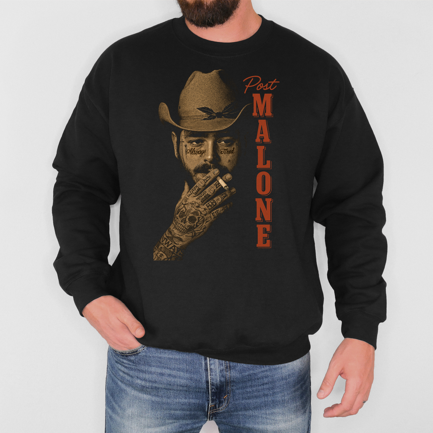 Post Malone Inspired Graphic Crewneck