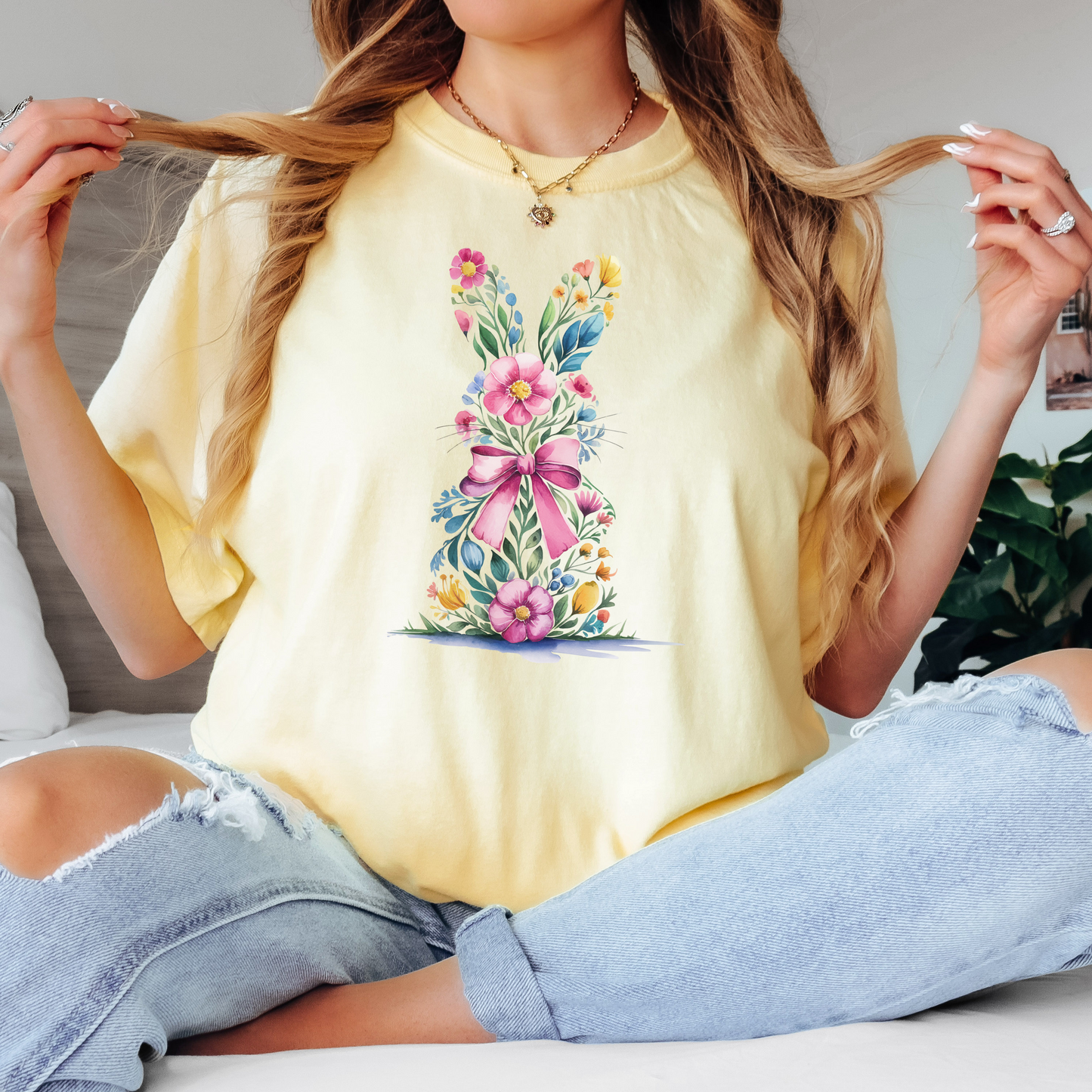 Floral Bunn Graphic Tee