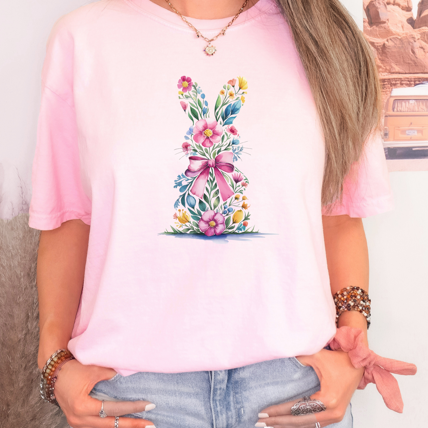 Floral Bunn Graphic Tee