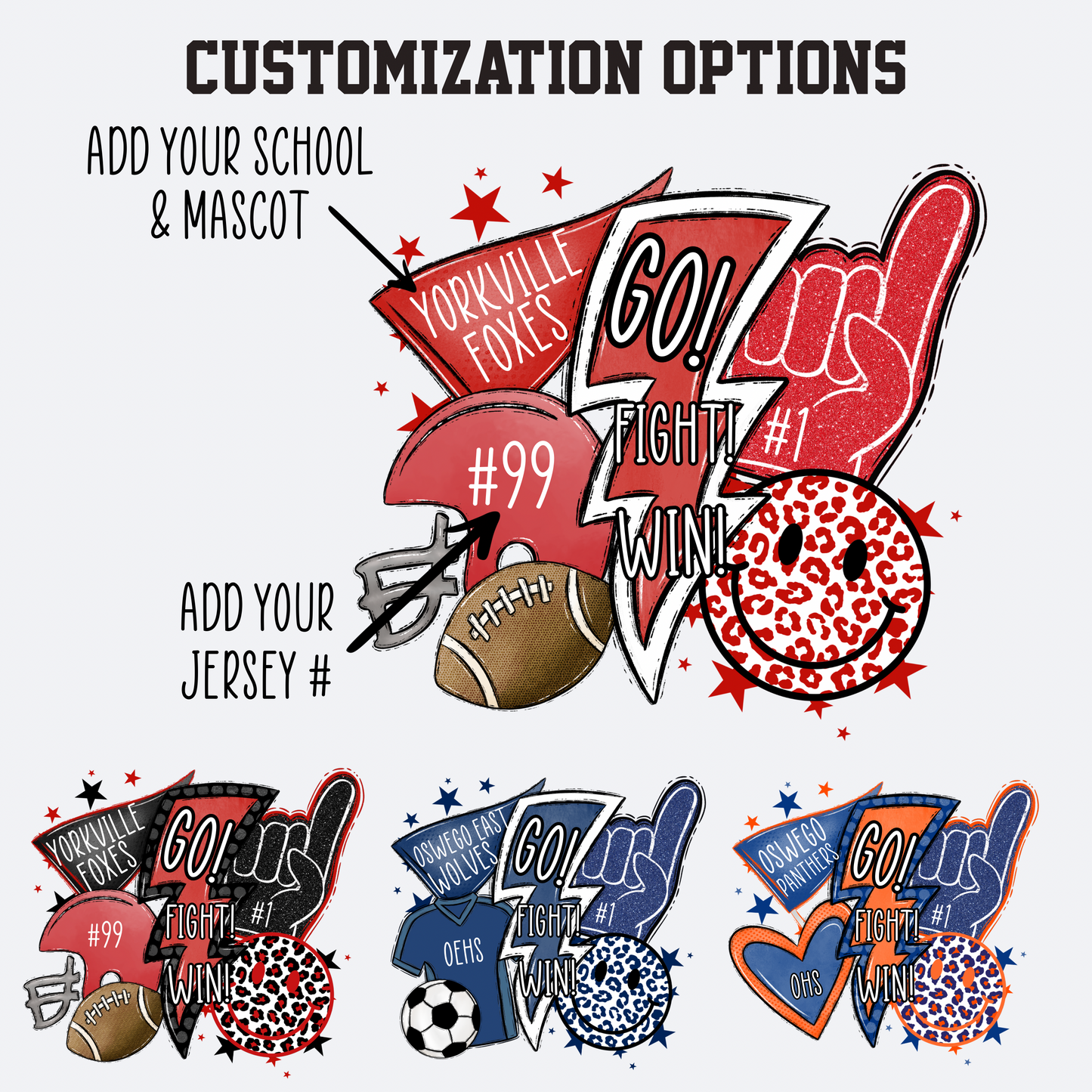 Custom School Spirit Crewneck