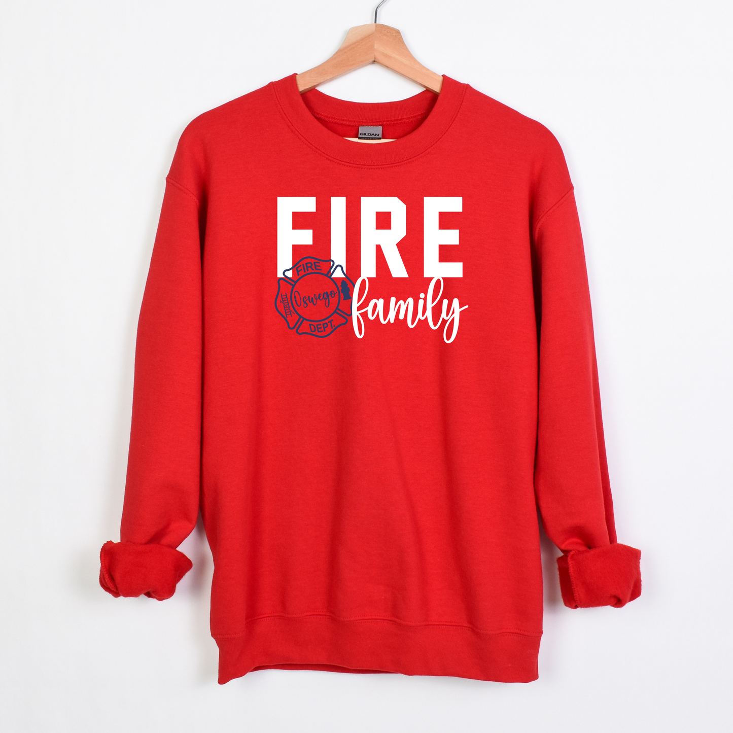 Fire Family- Oswego Adult Crewneck Sweatshirt
