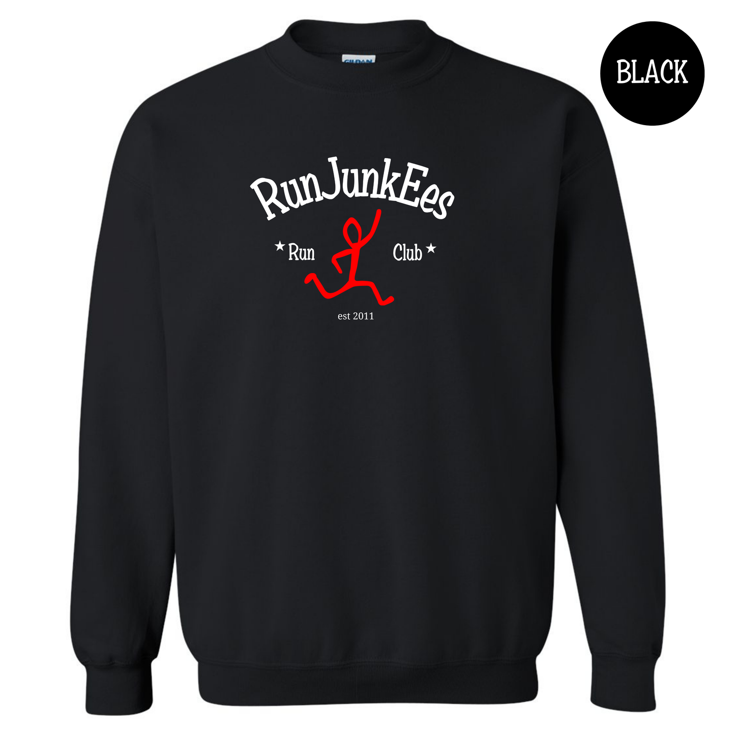 RunJunkees Black Crewneck Sweatshirt