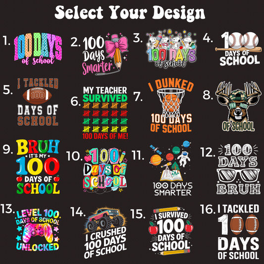 Youth 100 Days of School Graphic Tee