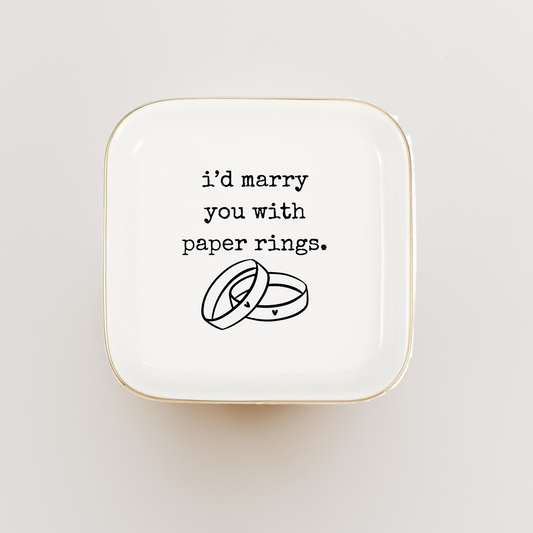 I’d Marry You with Paper Ring, Ring Dish